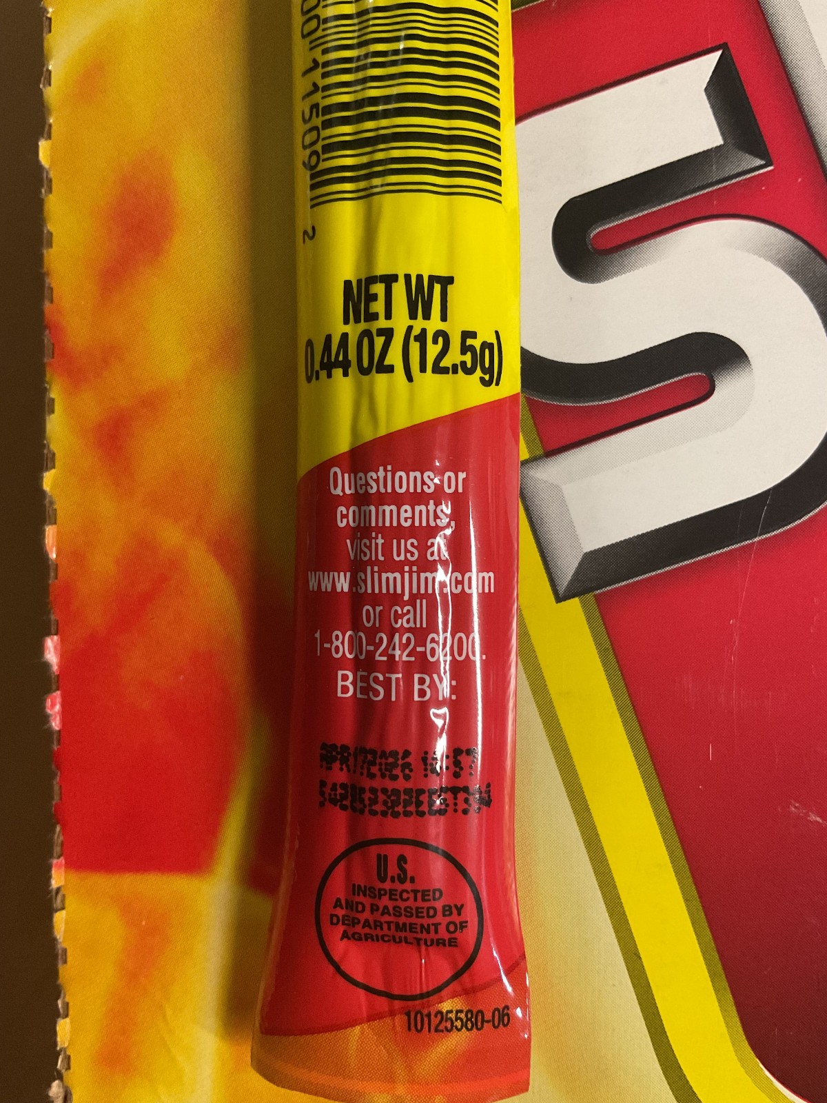 Slim Jim Original Smoked Snack Sticks 0.44 Ounces, 100 Per Box FREE SHIPPING USA