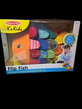 Melissa and Doug Flip Fish Toy Soft Textured Squeak Mirror Crinkle Ks Kids Gift