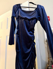 Ultra Flirt Black Velvet Ruched Sweetheart Long Sleeve Bodycon Mini Dress xl