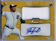 2013 Topps Finest Baseball Bruce Rondon JUMBO ROOKIE JERSEY AUTO TIGERS 15/50