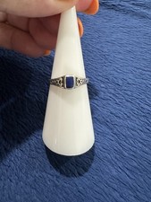 Vintage Sterling Silver 925 Blue Lapis Ring, Size 6.75
