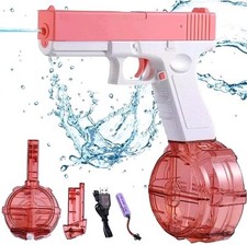 Electric Watergun Automatic Water Pistol Powerful Water Sprayers Squirt Gun Pink