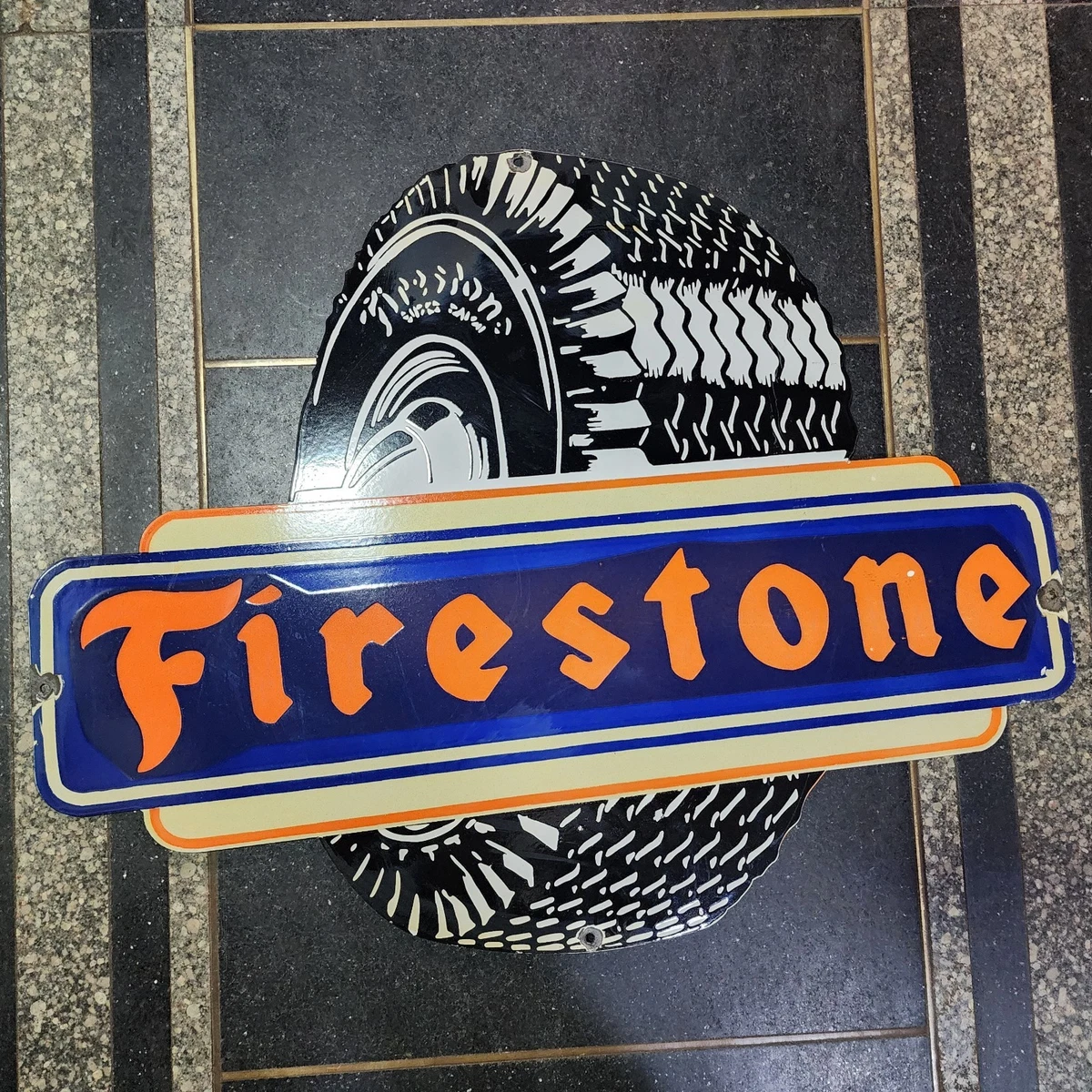 Firestone Tire Sign Indiana Original Advertising Signs (1930-1969