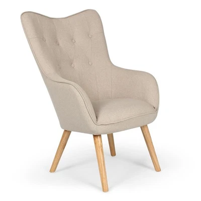 Fauteuil Scandinave "Aimee" 67cm Beige - Photo 1/4