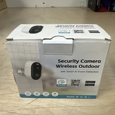 Battery Wireless Security Camera w/Smart AI Event Detection Black New in Box