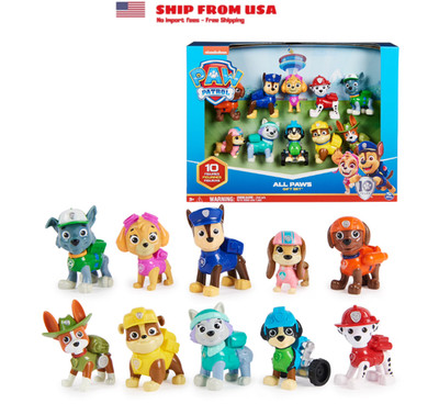 PAW Patrol, All Paws on Deck, 10 Collectible Toy Figures Gift Pack for Kids Ages