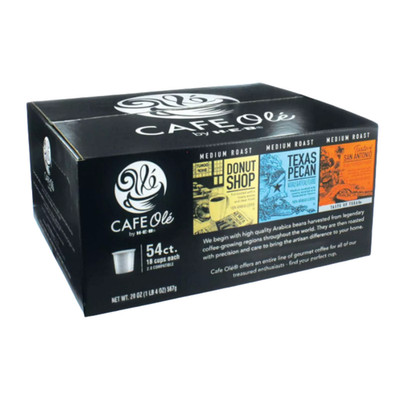 CAFE Olé by H-E-B Coffee K-Cups Variety Pack 54 Ct | Donut Shop Texas Pecan SA