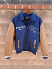 True Religion Varsity Jacket Medium Embroidered Stitch Logo