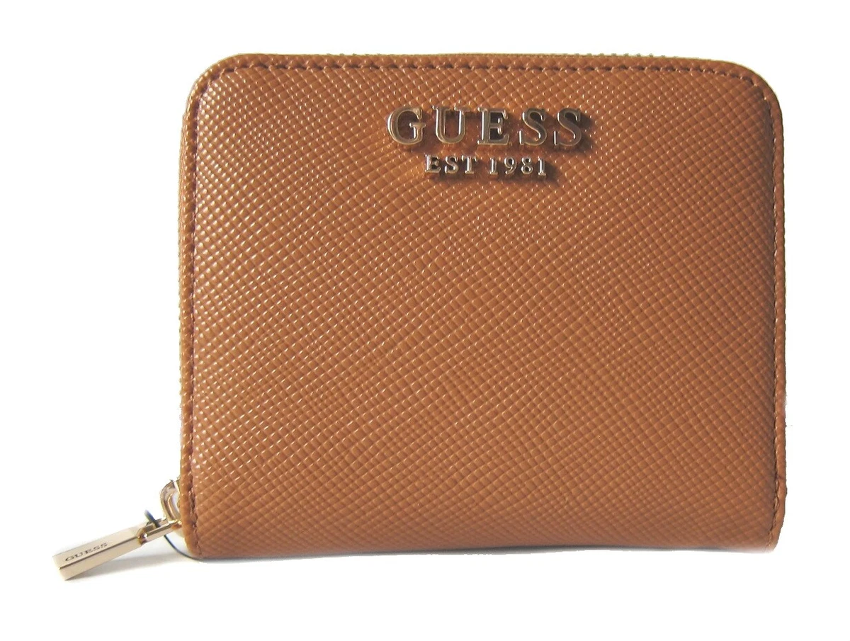 Mua GUESS Izzy Small Zip Around Wallet, Latte Logo/Brown
