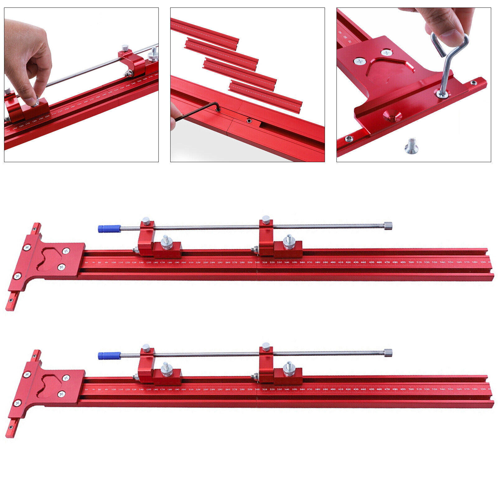 Parallel Rail Guide System Track Saw Woodworking Guide Carpentry Tool Set New