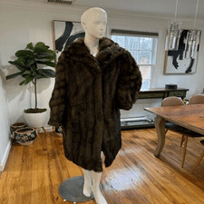 Full Length Elegant Faux Fur Coat