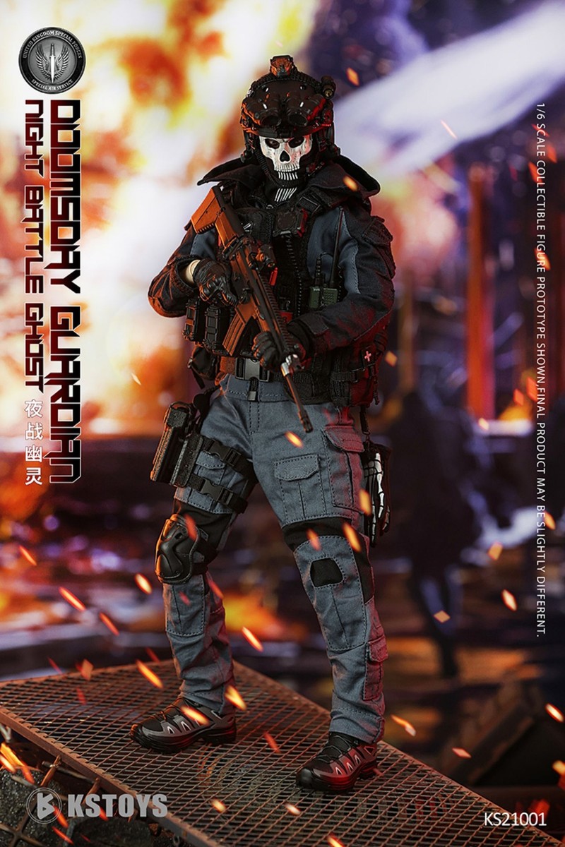 FLAGSET 1/6 Modern Battlefield Night Battle Ghost Action Figure