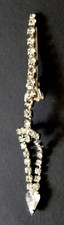 Vintage Fancy Clear Faceted RHINESTONE Dangle HAIR CLIP