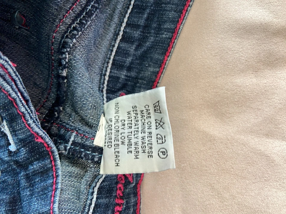 Pantalones de mezclilla ajustados de tiro bajo con bolsillos bordados para jóvenes Apollo Jeans talla 5/6 Foto 3 de 4