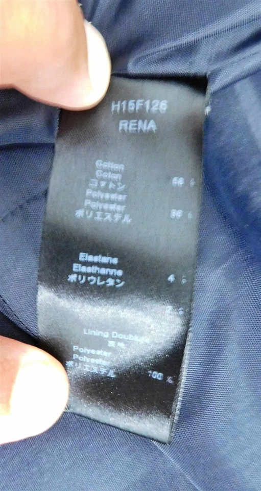 Abrigo Chaqueta Anne Fontaine Rena Mezcla Algodón Negro Blanco Dorado Cremallera Talla 44 Foto 4 de 4