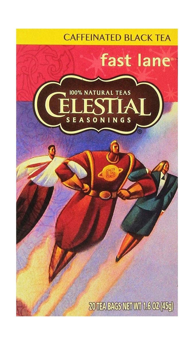 Celestial Seasonings Fast Lane Black Tea Extra Caffeine Gluten