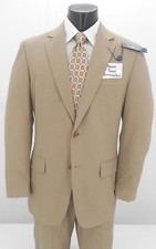 New Haspel Khaki Original Poplin Flat Front P...