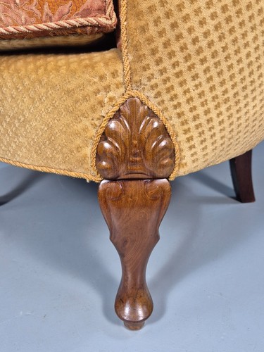 Vintage Danish Art Deco Tub Chair Gold Moquette Upholstery 1920s EB9055 VCLO - Picture 18 of 18