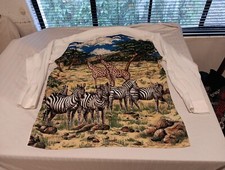 Chemise boutonnée rayonne Mount Kenya Safari Club Afrique de l'Est IMPRIMÉ ANIMAL homme M