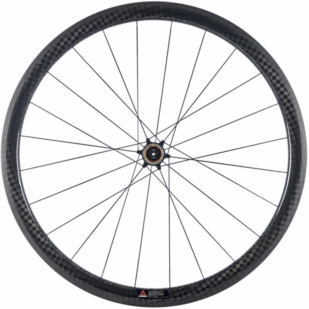 Set ruote bici da strada in carbonio ruote bici larghezza 25 mm forma U clincher 12k lucido foto 4