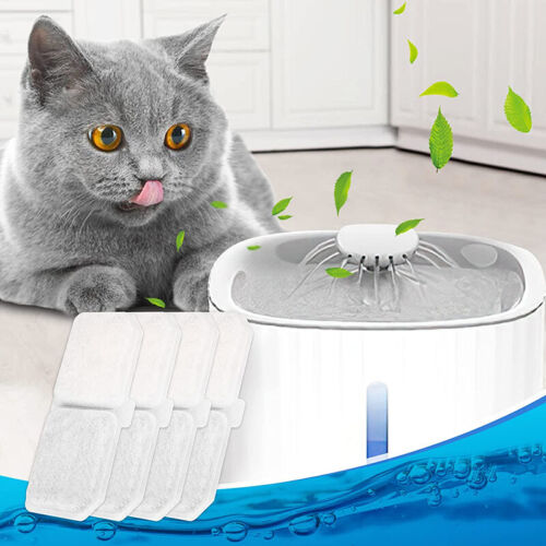 6/10 pièces filtres de fontaine à eau potable pour chat animal de compagnie pour remplacement du filtre à eau pour chat - Photo 1/14