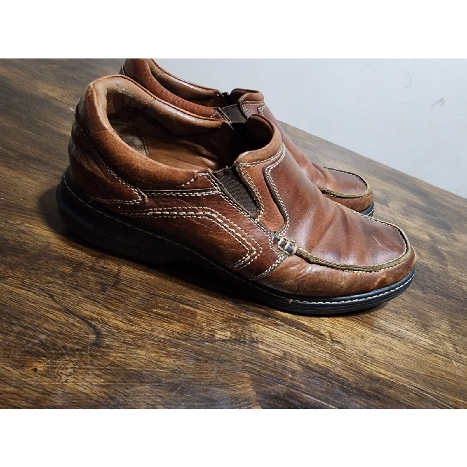 Johnston and Murphy Sheepskin Leather Waterproof Loafers Men's Size 9 1