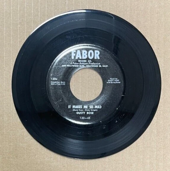 DUSTY ROSE FABOR RECORDS 45 IT MAKES ME SO MAD/THE BIRDS AND THE BEES 120 - Image 2 of 2