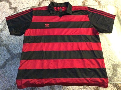 adidas red striped shirt