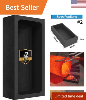 Durable Graphite Ingot Mold for Melting & Refining Metal - Copper, Gold, Silver