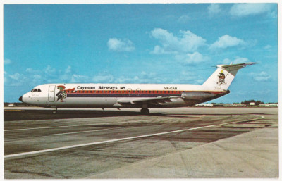Cayman Airways BAC-111 531 FS Aircraft Vintage 60s Aviation Postcard Airplane