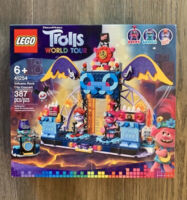 New LEGO Trolls World Tour 41254 Volcano Rock City Concert 387pcs