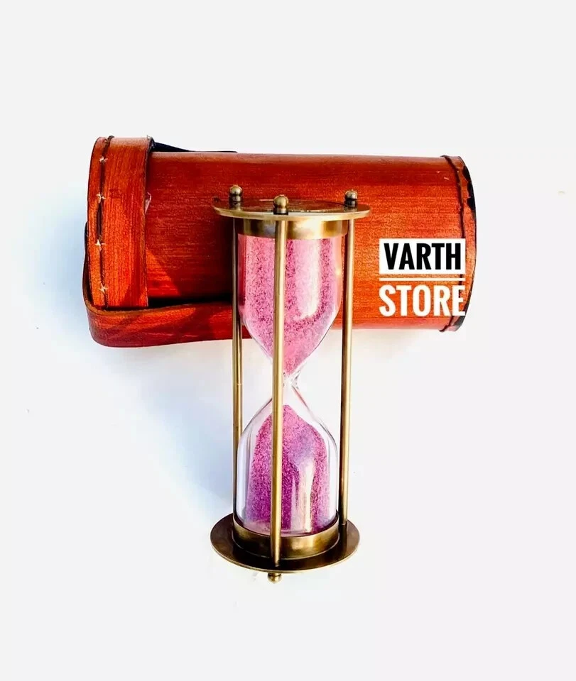 Sand Timer Hourglass , Brass Nautical Maritime Hour Glass Vintage Sand Clock - Image 4 of 4