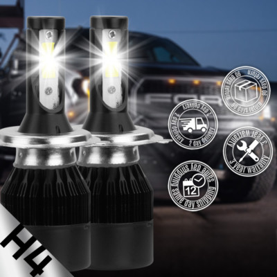Pair H4 9003 HB2 488W 48800LM Car LED Headlight Bulbs Cree COB 6500K White US
