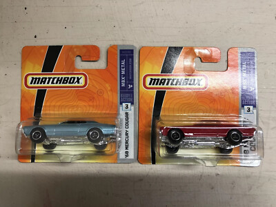 X2 Matchbox '68 Mercury Cougar blau und rot 3 verpackt