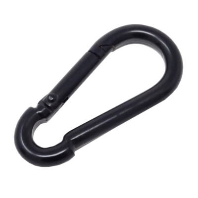 SBS  Karabinerhaken 8 x 80mm vers. Mengen Stahl Schwarz Schnapphaken Karabiner