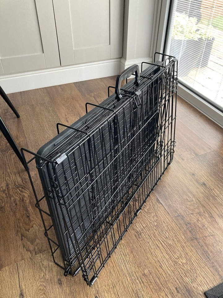 Metal Dog Cage Puppy Training Crate Pet Carrier SMALL 60cm x 44cm x