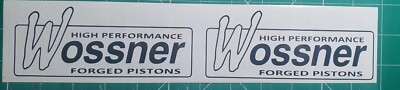 2x Wossner Kolben Aufkleber Sticker CSR Van Stoßstange Boot Fenster Werkzeugkiste Laptop