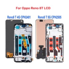 AMOLED For Oppo Reno8 T 4G /8T 5G LCD Display Touch Screen Digitizer With Frame