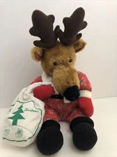 Christmas Reindeer Moose With White Christmas Sack By Bijou Enterprises