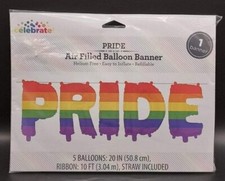 Rainbow Pride Air Filled Balloon Banner LGBTQ Gay New 