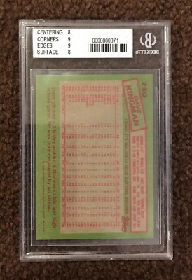 1985 85 Topps #730 Dave Kingman Original BGS 8 Old Label