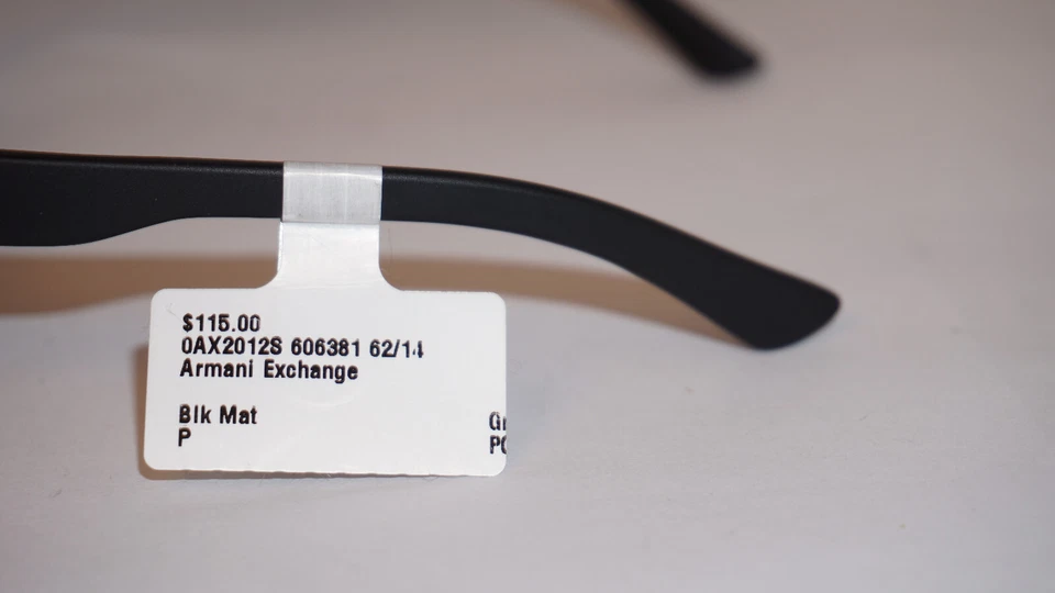 Armani Exchange Sunglasses New Aviator Black Black AX2012S 606381 62 14 125 - Image 4 of 4