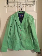 *gc* Kstn By Kirsten Green Button Up Blazer Jacket Uk Size 12