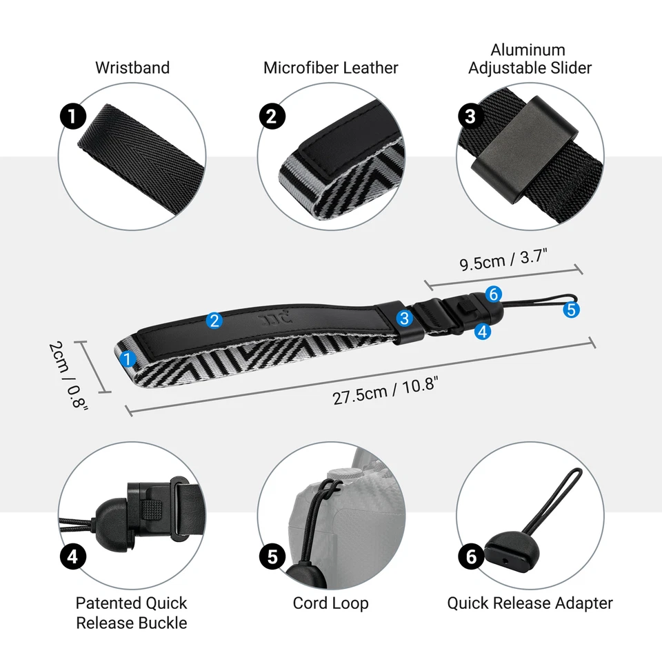 Camera Wrist Strap Hand for Canon EOS R6 Mark III Fujifilm X-T30 III X-E5 X half - Image 3 of 4