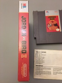 Jordan vs. Bird: One-on-One, NES, 1989 Complete Box, Manual, Game