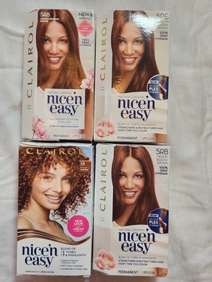 Clairol Nice'n Easy Hair Color-Color Number 5RB(Quantity: 3 Boxes) w/5R (1 Box)