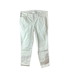 Old Navy Pixie Pants Women's White Slim Fit Ankle Size 4 Stretch Cotton
