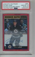 2016-17 O.P.C. PLATINUM PATRIK LAINE ROOKIE AUTO-RED PRISM 30/50 PSA 10/AUTO 10
