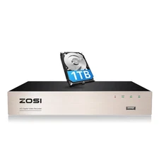 H.265+ 8CH 5MP Lite Surveillance DVR Video recorders with 1TB Hard Drive