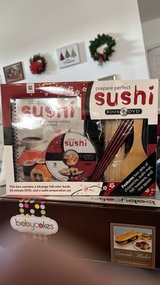 Hinkler Sushi Making Kit Book DVD Utensils Mat Prep Set